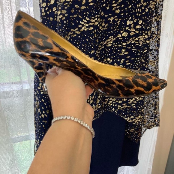 J.Crew Leopard print peep toe heels #glamour 8 - Picture 2 of 6